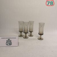 Рюмки Эстония дымчатое стекло Tarbeklaas 4 шт / 3584