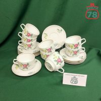 Чайная пара фарфор ГДР Stadtlengsfeld винтаж / 3674