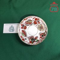 Блюдце фарфор ЛФЗ винтаж растительный орнамент / 3729