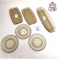 Сервировочные блюда Tarbeklaas Эстония дымчатое стекло / 3739