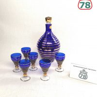 Набор рюмки 6 шт и графин Bohemia винтаж Чехия / 3781