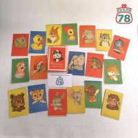 Флажки на ёлку животные СССР 60-е годы в коробке / 3817
