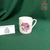 Кружка фарфор СССР Кузяево астры винтаж / 3821