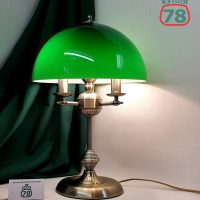 Лампа настольная зелёный плафон / 3864