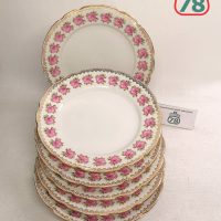 Тарелки старинные Дулево 20-е годы начало советов розы / 3886