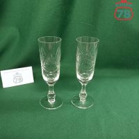 Бокалы фужеры  стекло СССР сталинский ампир винтаж 2 шт / 3894