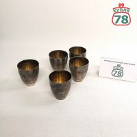 Стопки мельхиор СССР с позолотой / 3906