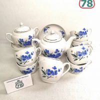 Сервиз фарфор Вербилки СССР синте цветы винтаж / 3975