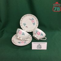 Чайная пара Рига фарфор винтаж роза / 4040
