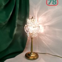 Лампа настольная винтаж хрусталь Искра золото / 4042
