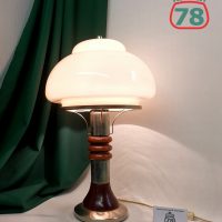 Лампа настольная винтаж СССР розовый плафон / 4045