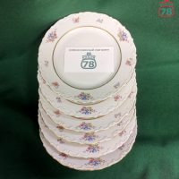 Тарелки фарфор ГДР KAHLA анютины глазки 6 шт / 4068