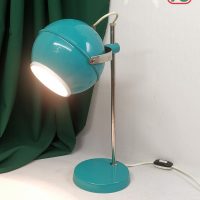 Лампа настольная Эстопласт зелёная СССР винтаж / 4078