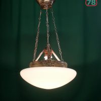Люстра светильник старинный бронза белый плафон / 4092