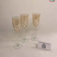 Бокал стекло СССР Калининские золотистые 200 мл / 4153