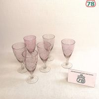 Рюмки лафитники резное стекло винтаж СССР набор 6 шт / 4164