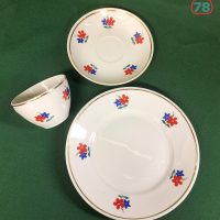 Кофейное трио фарфор СССР Пролетарий винтаж / 4168